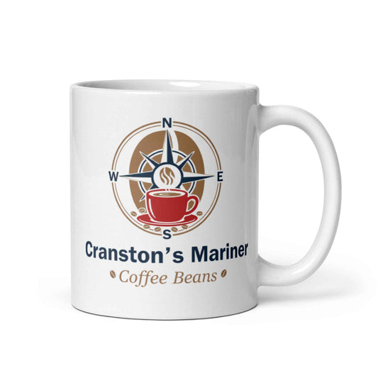 White Glossy Mug by Cranston Bean Mariner